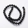 Natural Serpentine/Green Lace Stone Beads Strands X-GSR8mmC146-3