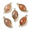 Natural Mixed Stone Faceted Connector Charms G-K347-03G-B-2