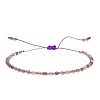 Natural Amethyst Beads Braided Bead Bracelets for Women AI9762-16-1