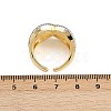 Brass Micro Pave Cubic Zirconia Cuff Rings RJEW-D326-04G-5