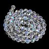 Electroplate Transparent Glass Beads Strands X-EGLA-A035-T10mm-L19-2