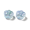 UV Plating Rainbow Iridescent Acrylic Beads PACR-M002-05C-4