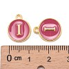 Golden Plated Alloy Enamel Charms X-ENAM-S118-08I-3