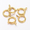 Brass Spring Ring Clasps X-KK-H419-G-1