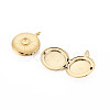 Ion Plating(IP) 304 Stainless Steel Pendant Enamel Settings STAS-N097-140-3