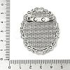 Vintage Tibetan Alloy Brooch Cabochon Bezel Settings PALLOY-O037-08AS-3