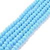 Electroplate Opaque Solid Color Glass Beads Strands EGLA-A034-P2mm-L11-1