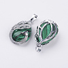Synthetic Malachite Pendants X-G-E442-04B-2
