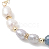 Natural Cultured Freshwater Pearl Beads Slider Bracelets BJEW-JB13409-3