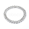 CCB Plastic Rhinestone Curb Chain Necklaces NJEW-JN03560-1