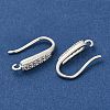 Rack Plating Brass Micro Pave Clear Cubic Zirconia Earring Hooks KK-A231-11S-2