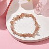 Natural Sunstone Chips Beaded Stretch Bracelets for Women BJEW-JB10046-13-1