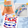 Ocean Theme DIY Disc/Flat Round Polymer Clay Beads & Alloy Enamel Charm Stretch Bracelets Making Kits DIY-SP0003-40-5