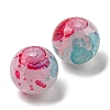 Transparent Crackle Glass Beads GLAA-D012-02A-4