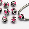 Enamel Alloy European Beads PALLOY-S079-001D-1