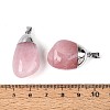 Natural Rose Quartz Pendants G-N360-05P-02-3