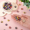 100Pcs 5 Colors Bohemian Style Resin European Beads RESI-TA0004-83-6