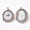 Natural Druzy Agate Pendants G-N325-04F-2