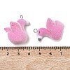 Flocking Opaque Resin Pendants RESI-F064-A19-3