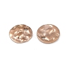 304 Stainless Steel Textured Disc Charms STAS-Q336-11A-RG-2