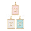 Brass Enamel Pendants KK-CBA62C2-01F-1