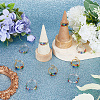 10Pcs 2 Colors Colorful Resin Rotating Beaded Cuff Ring RJEW-SC0001-11-4