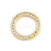 Brass Micro Pave Clear Cubic Zirconia Snap Clasps KK-CBA78C7-02G-1