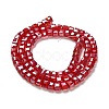 Electroplate Glass Beads Strands EGLA-D018-6x6mm-27-4