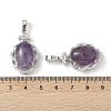 Natural Amethyst Oval Pendants G-NH0025-15P-08-3