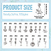 34Pcs 17 Styles Alloy European Dangle Charms PALLOY-TAC0263-4