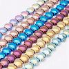 Electroplate Non-Magnetic Synthetic Hematite Beads Strands G-F510-15-1