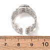 Woven Bezel 304 Stainless Steel Cuff Ring Components SA-CBAD8FA-01P-01-3