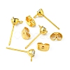 30Pcs Brass Stud Earring Findings KK-FS0001-13-4