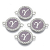 Alloy Enamel Links Connectors ENAM-TAC0003-01S-01Y-1