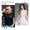2Pcs Hollow Heart Handicraft Beading Felt Appliques PATC-FG0001-53-6