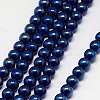 Electroplate Non-magnetic Synthetic Hematite Beads Strands G-J169A-8mm-03-1