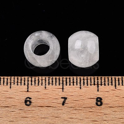 Natural Quartz Crystal European Beads G-T092-10mm-24-1