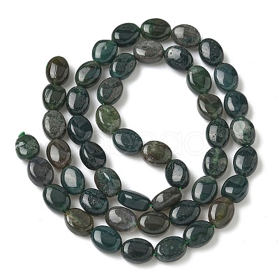 Natural Moss Agate Beads Strands G-Z006-A41-1