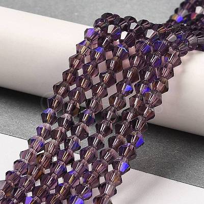 Transparent Electroplate Glass Beads Strands LS-EGLA-A039-T4mm-L04-1