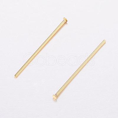 Brass Flat Head Pins KK-F714-06G-B-1