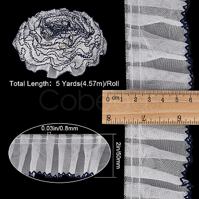 Gorgecraft Polyester Pleated Lace Trims SRIB-GF0001-31B-1