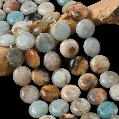 Natural Flower Amazonite Beads Strands G-L648-B13-15mm-1