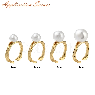 Brass Cup Peg Open Cuff Ring Settings LS-KK-G518-08G-03-1