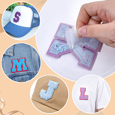 Polyester Embroider Thread Iron on/Sew On Patches PATC-WH0023-99-1
