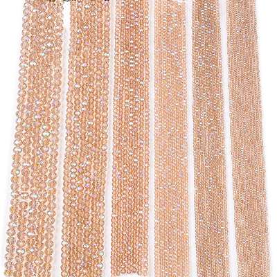Electroplate Glass Beads Strands EGLA-A044-T4mm-L20-1