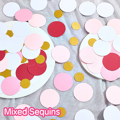 200Pcs Round Paper Table Scatter Confetti DIY-SC0032-57A-1