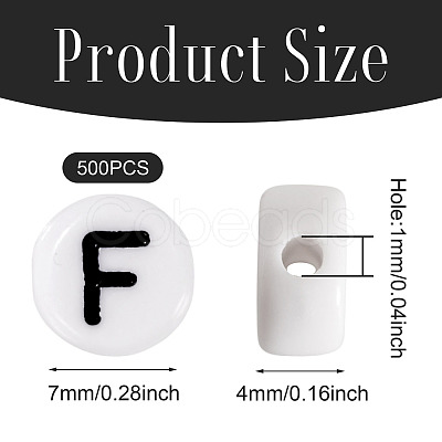 500Pcs Acrylic Beads SACR-TA0001-55F-1