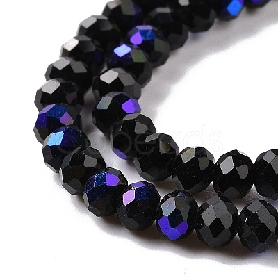 Electroplate Opaque Solid Color Glass Beads Strands EGLA-A034-P10mm-L01-1