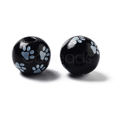 Dog Theme Wood Beads WOOD-M011-05A-02-1