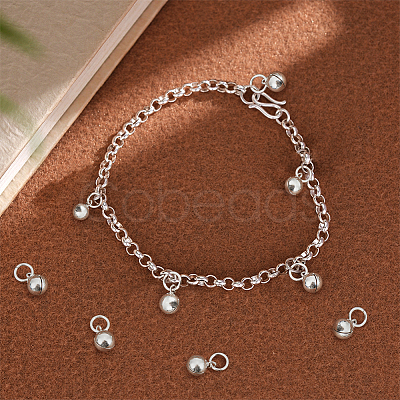 5Pcs Sterling Silver Pendants STER-BC0001-97-1